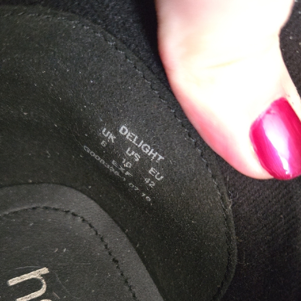Hotter Black Ankle Boots with Floral Embroidery - Picture 6 of 6